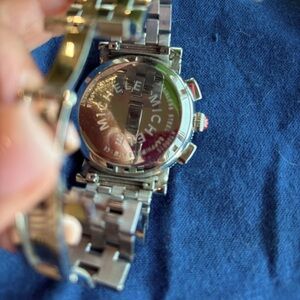 Michele Silver Large face sport sail watch